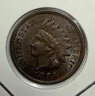 Very Nice Color 1899 Indian Head Cent AU/BU - Pretty Subtle Blue Toning