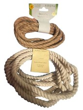 2 Nautical Rope Cotton Craft Supplies Cream 11.1 ft 3.4m  Tan 9.5 ft 2.9 m 