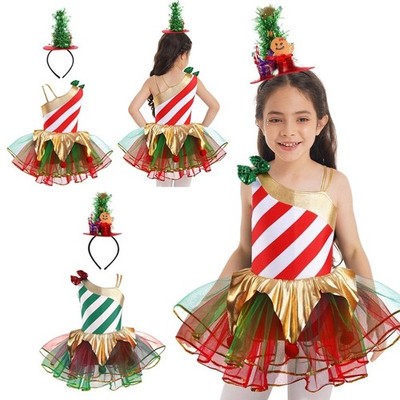 Mädchen Zirkusdirektor Kostüme Weihnachten Pailletten Tutu Trikot Tanzbekleidung