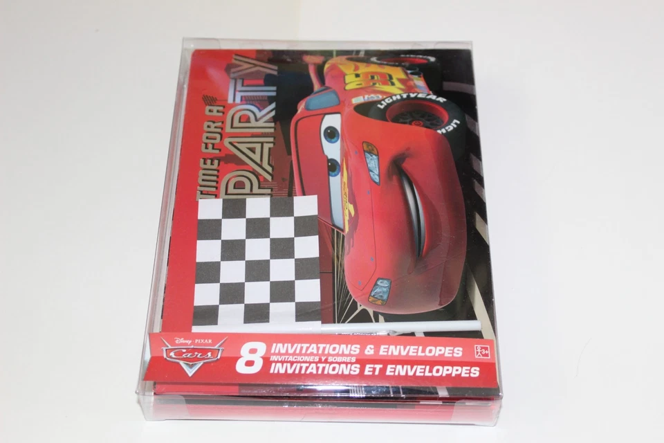 Sobres de invitaciones de novedad de Disney Pixar Cars “Time For A Party” 8ct Foto 2 de 4