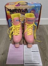 Impala Roller Skates Pink Yellow Sidewalk Women's Size 9 EU 40 w/ Box Used