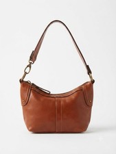 Y2K Brown Faux Leather Shoulder Purse 90s Studded Boho Bag Nine West Glam Small