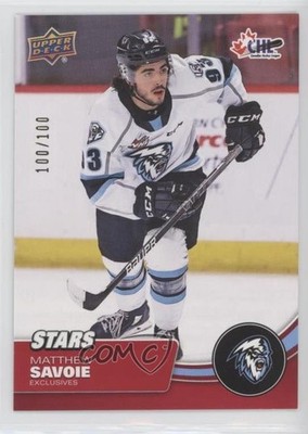 2021-22 Upper Deck CHL Stars Exclusives 100/100 Matthew Savoie #341 5yy