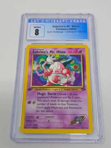 Sabrina's Mr. Mime (1st Edition) graded CGC 8 for sale on eBay