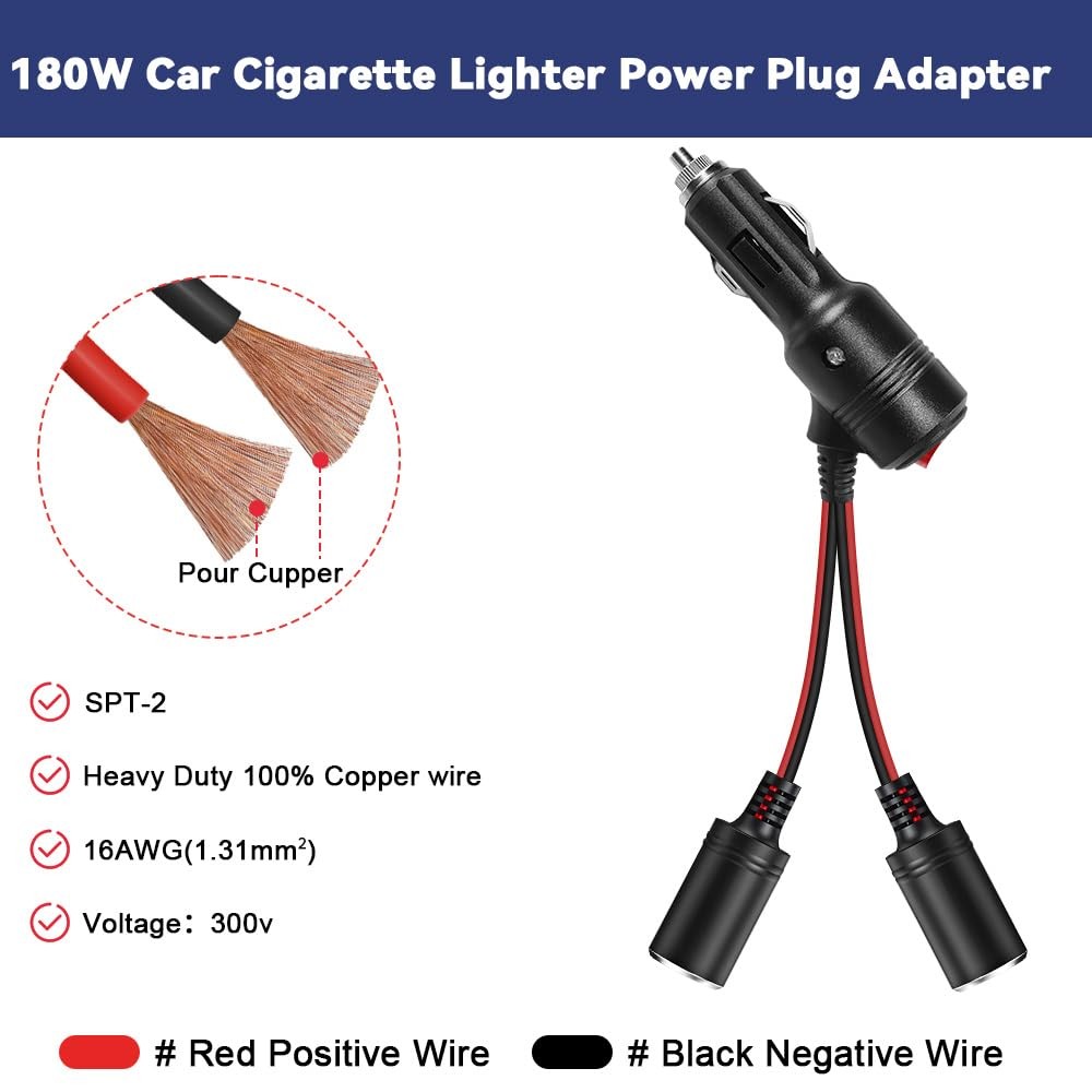 12V Car Cigarette Lighter Splitter Adapter with On/Off Switch - Fast  Charging