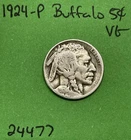 1924 Buffalo 🦬 Indian Head Nickel 5c VG Very Good