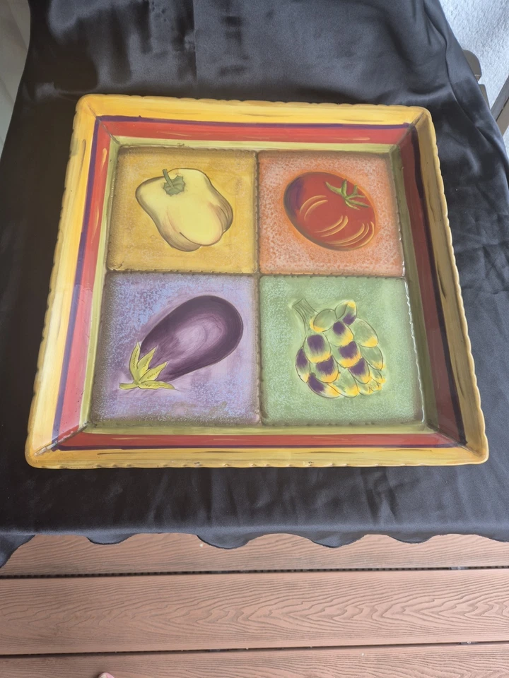 Terra Toscana Clay Art 5 Piece Antipasti Set. Hand Painted. Excellent Condition - Image 2 of 4