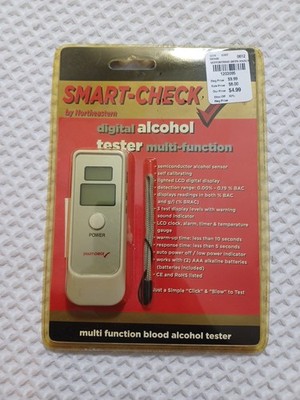 Smart Check By Northeastern Digital Alcohol Tester Multi-Function Brand New