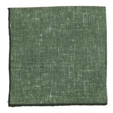 New Fiori Di Lusso Olive Green Melange Pocket Square - x 12" - FL719177