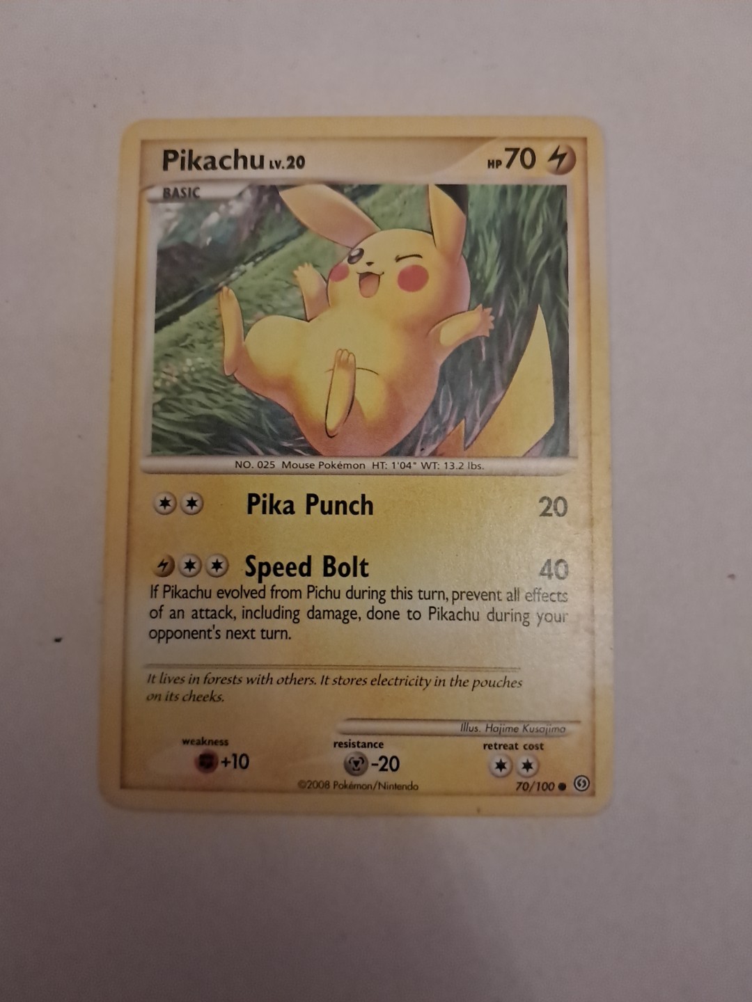 Pokémon TCG Pikachu 70/100 Stormfront Regular NM