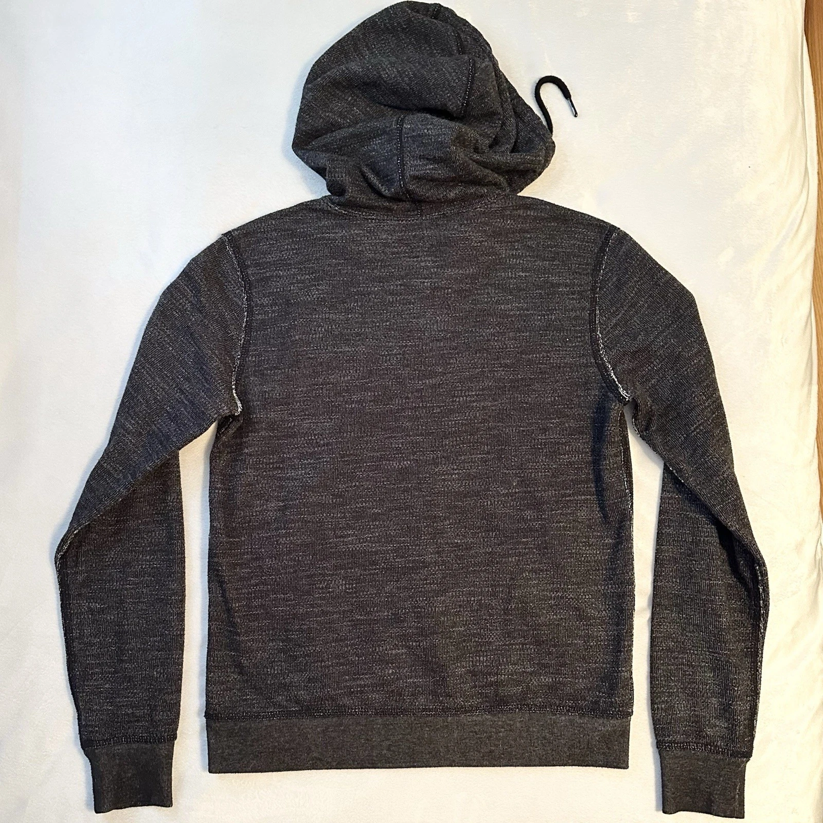 T Alexander Wang Pullover Collo Alto Felpa con Cappuccio Heathered Nero Grigio S Unisex