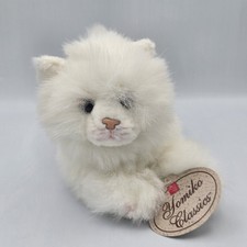 Russ Yomiko Classics Persian Cat White Plush Stuffed Animal Lying Down Realistic