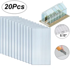 20Pcs  2' X 4' 4mm Polycarbonate Greenhouse Panels Thickness Twin Walled Sheets