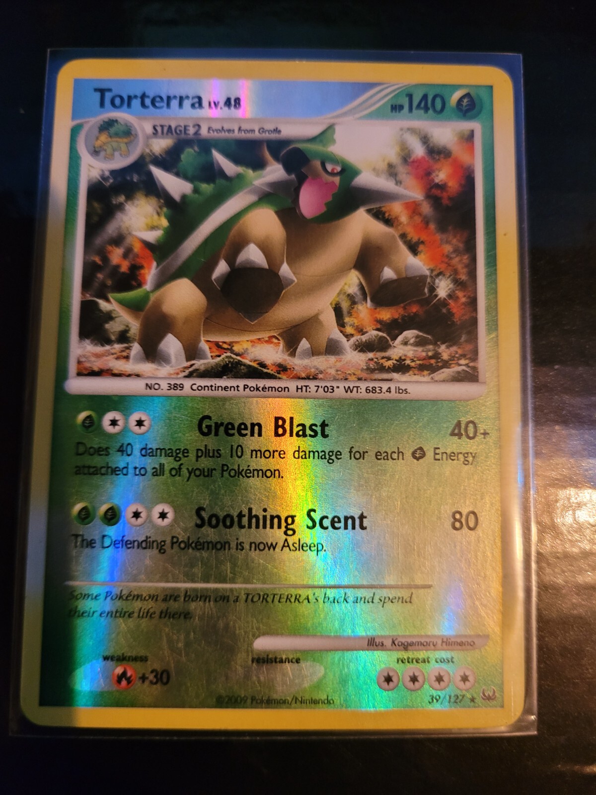Torterra 39/127 - Pokemon Platinum Card Reverse Holo