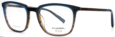 MOREL OGA 10152O BM09 Blue Brown Unisex Square Eyeglasses 55-21-150 B:44