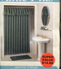 SHOWER CURTAIN WITH BALLOON VALACNE EVERGREEN COLOR 70 BY 72 6692M