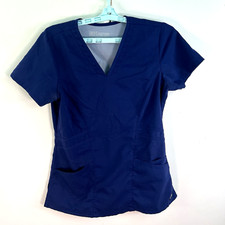 Grey's Anatomy Fitted Medical Scrub Top Women's Size S Blue