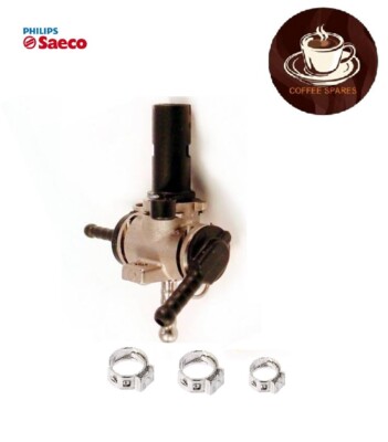 Saeco STEAM VALVE - Tea Brass faucet with 3 clips - Odea, Odea Giro, Talea 