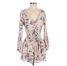 AMERICAN EAGLE Floral Bell Sleeve Romper Size S