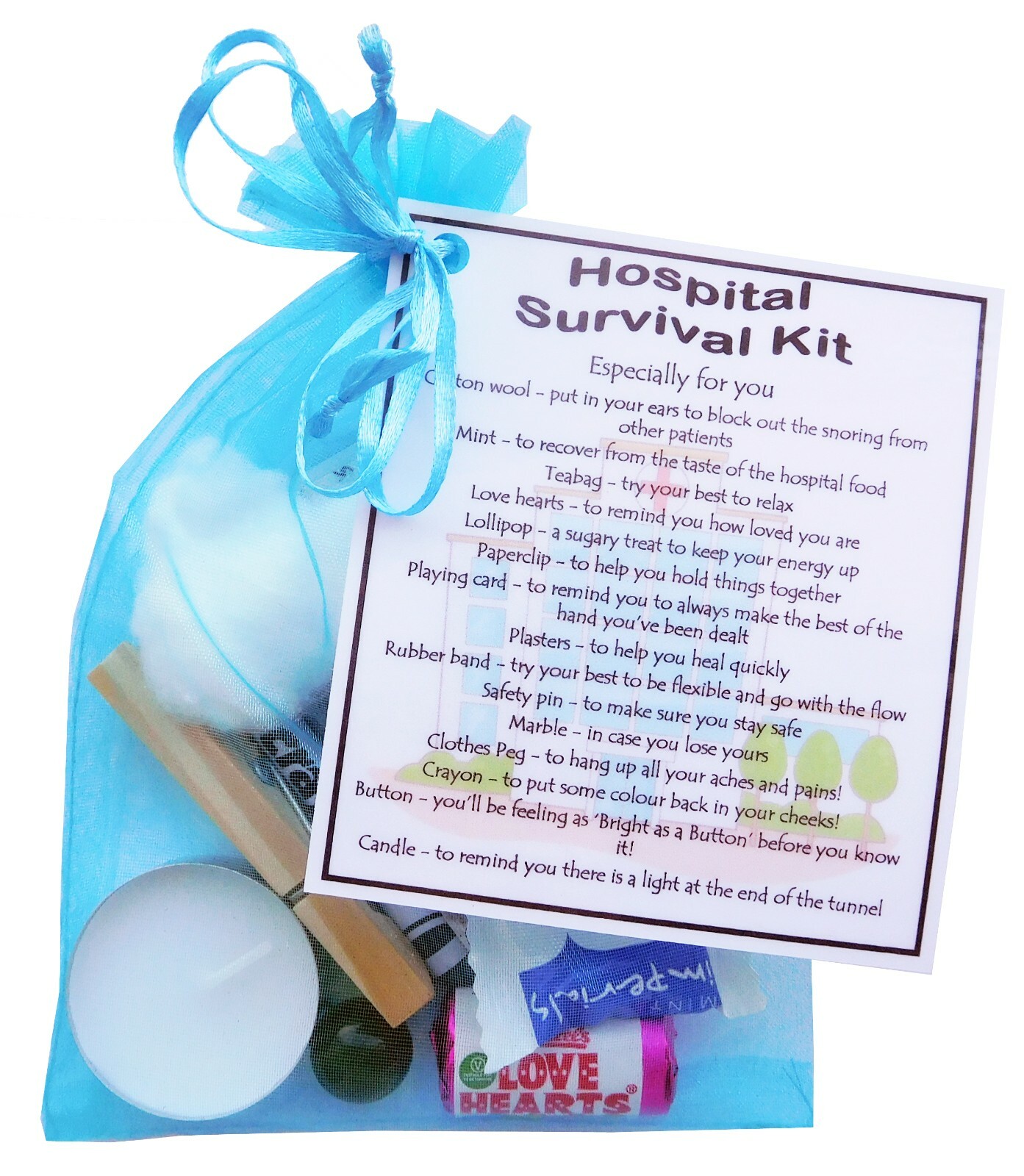 Hospital Survival Kit - Novelty Gift To Cheer Someone Up And Say Get Well  Soon 9786041510159 | Ebay