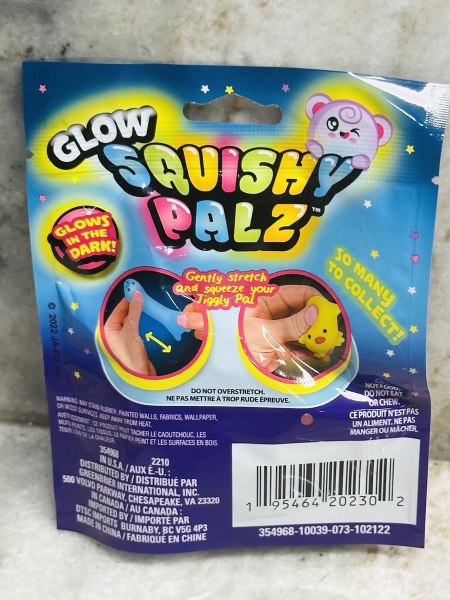 Glow In the Dark Squishy Palz Pink Squeeze Stretch Shark 4+ 1 Pc