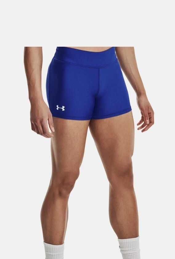 Under Armour Womens Compression Volleyball Shorts Royal Size Small