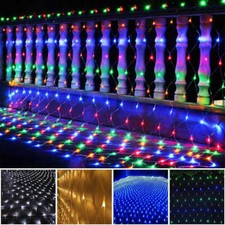 LED Net Mesh Lights Fairy String Curtain Lamp Christmas Party Wedding Xmas Decor