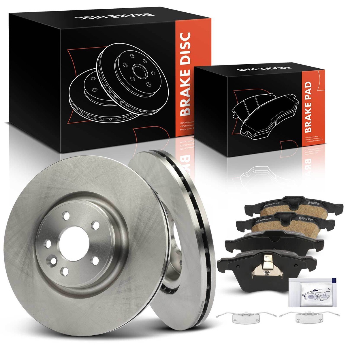Front 336mm Disc Brake Rotor & Ceramic Brake Pad for Volvo XC70