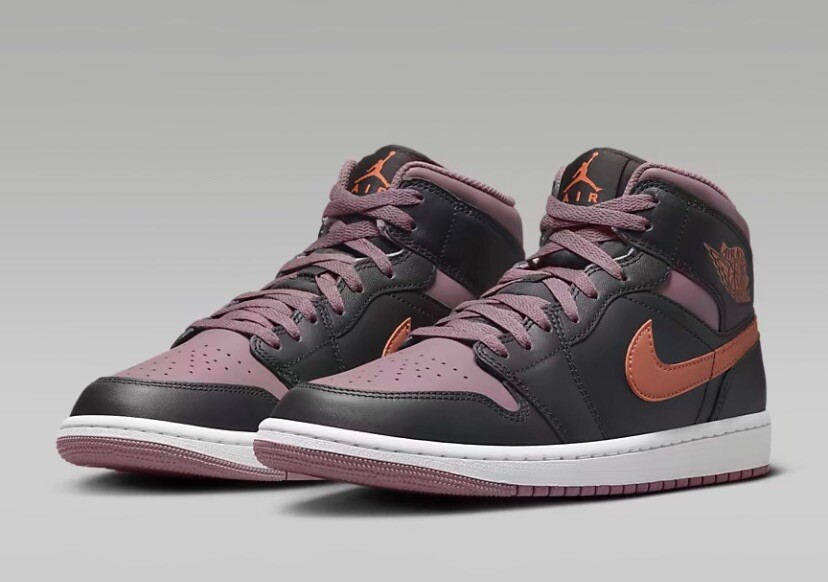 Nike Air Jordan 1 Mid Shoes Black Sky J Mauve Orange FB9911 Nike Air Jordan 1 Mid Shoes Black Sky J Mauve Orange FB9911