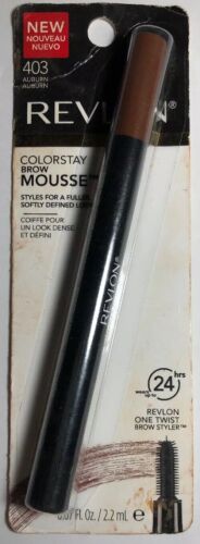 New Revlon Colorstay Brow 24 hr Mousse 403 Auburn Carded