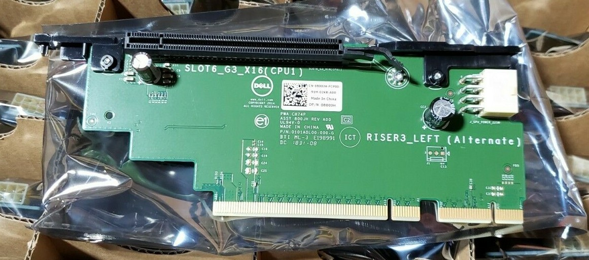 New DELL PowerEdge R730 R730xd PCIe x16 SLOT 6 RISER 3 LEFT 800JH