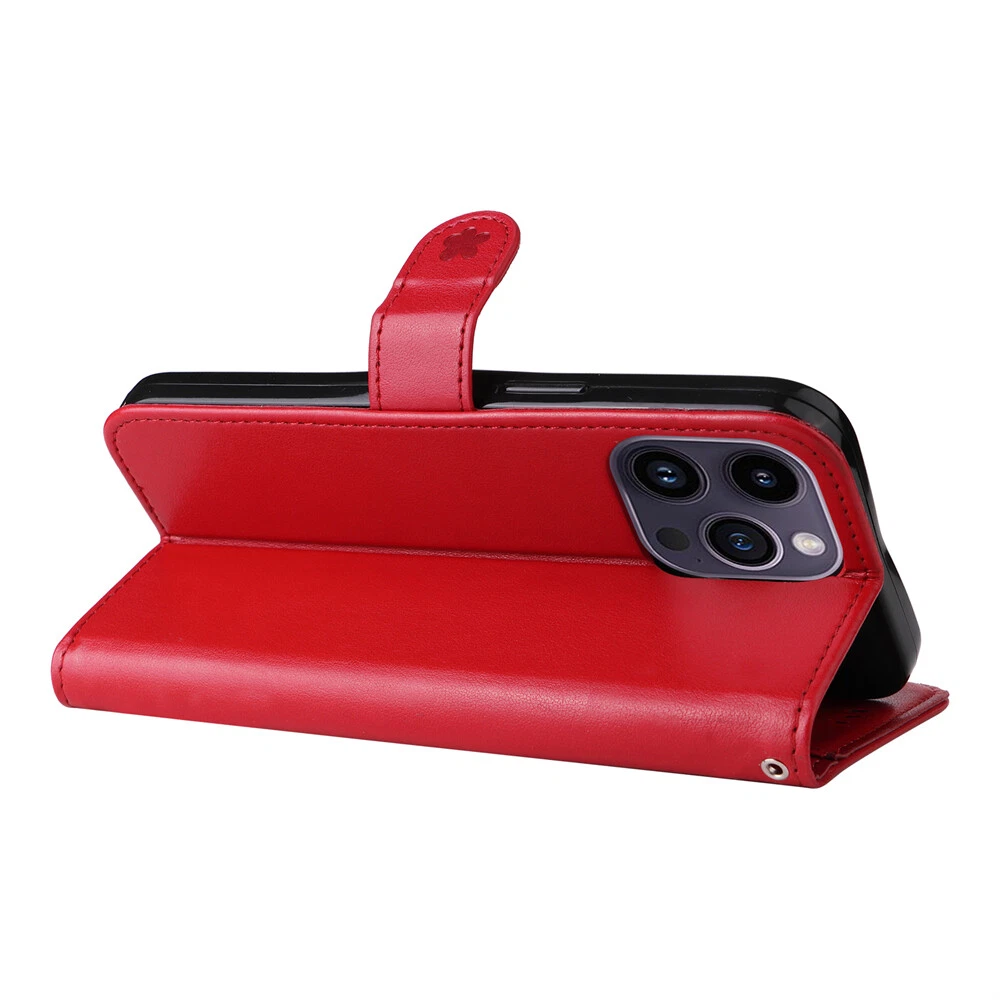 Magnetic Leather Flip Wallet Phone Case for iPhone 15 Pro Max 14 13 XR 6