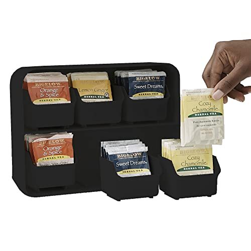 Mind Reader Tea Bag Organizer, Tea Station Organizer, Countertop