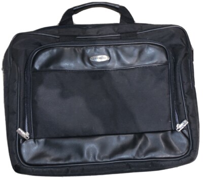 Samsonite Black Laptop Shuttle Business Case Computer Bag EUC