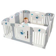 New Open Box-JumpOff Jo Portable Playpen   5  x 5  Pl tdoor, Easy Assembly, 3