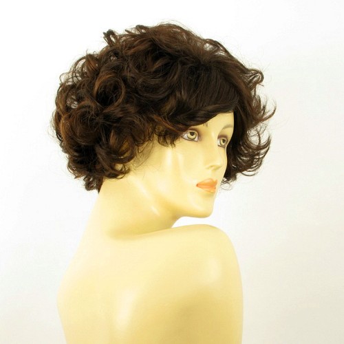 short wig for women curly chocolate copper wick ref FRANCINE 6h30 PERUK - Picture 7 of 8