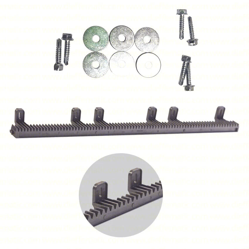 DIEFFEMATIC CREMAGLIERA IN NYLON PLASTICA 1 METRO 1MT PER CANCELLO SI ADATTA A BFT D221073