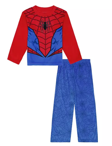 Spiderman Robe Pajamas Set Boys Marvel Bathrobe 3 Piece Size 2T 4 5 6 8 10 12 - Picture 4 of 13