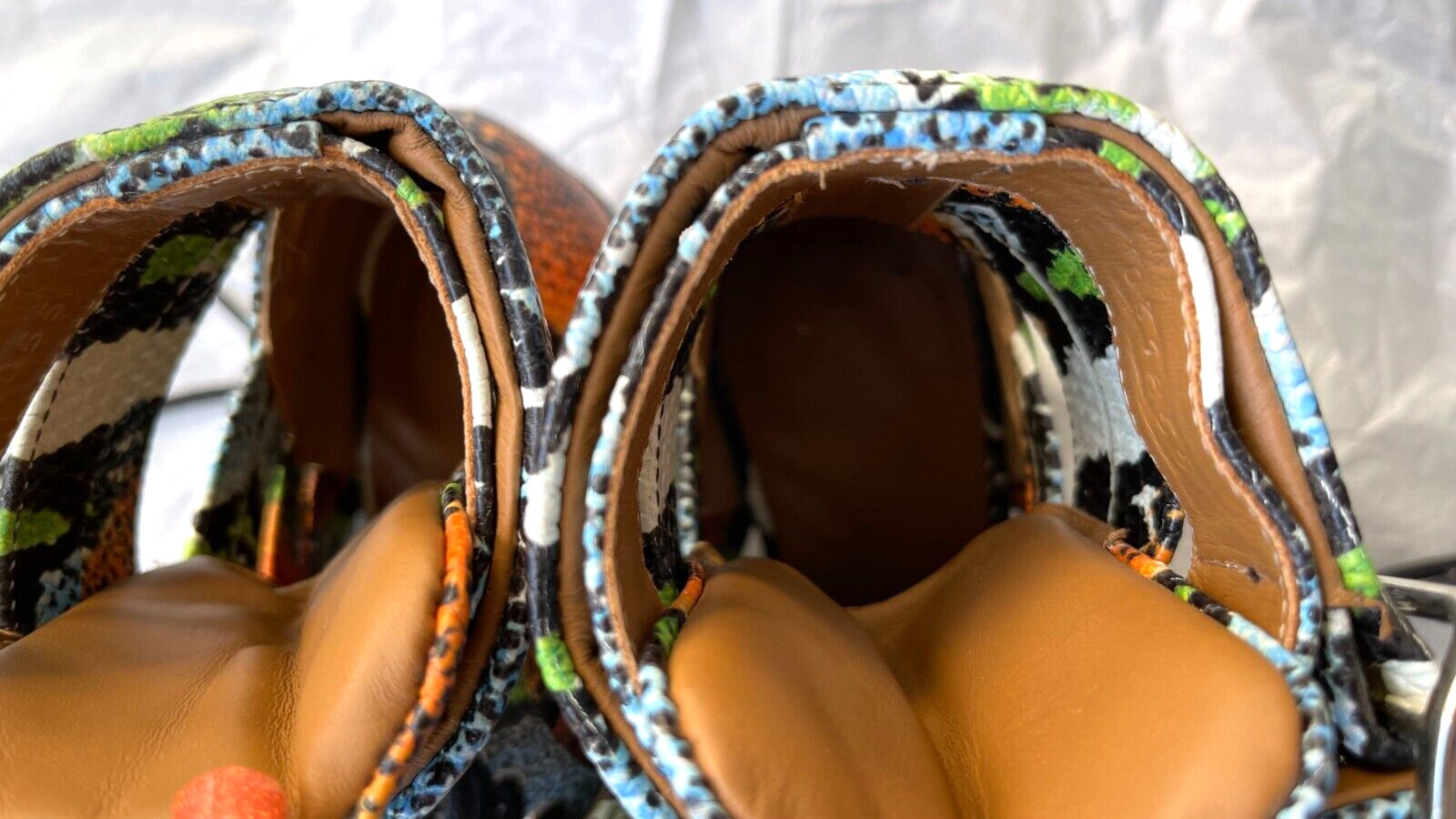 Chloé Rylee Multicolor Python Print Medium Ankle … - image 7