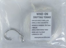 Wind-on Pronto con Amo Circle 8/0 Girella Lenza Pronta Terminale Drifting Tonno