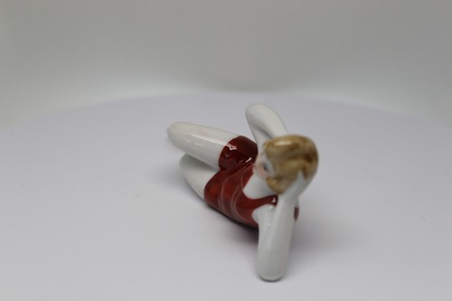 Figurine Baigneuse Pin-up Sexy Style Art Deco-allemand Style Art Nouveau Porcela - Picture 3 of 7