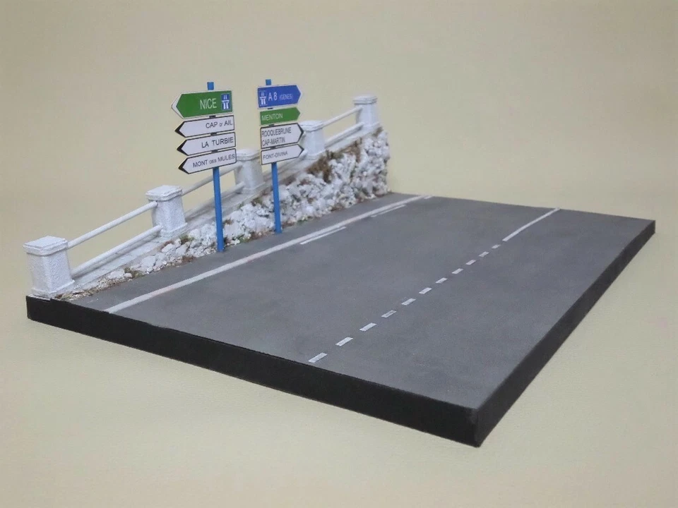 DiORAMA STRADA COSTA AZZURRA STREET INCLUSO FERRARI 512 BBi KiT FUJiMI 1/24 - Immagine 2 di 4