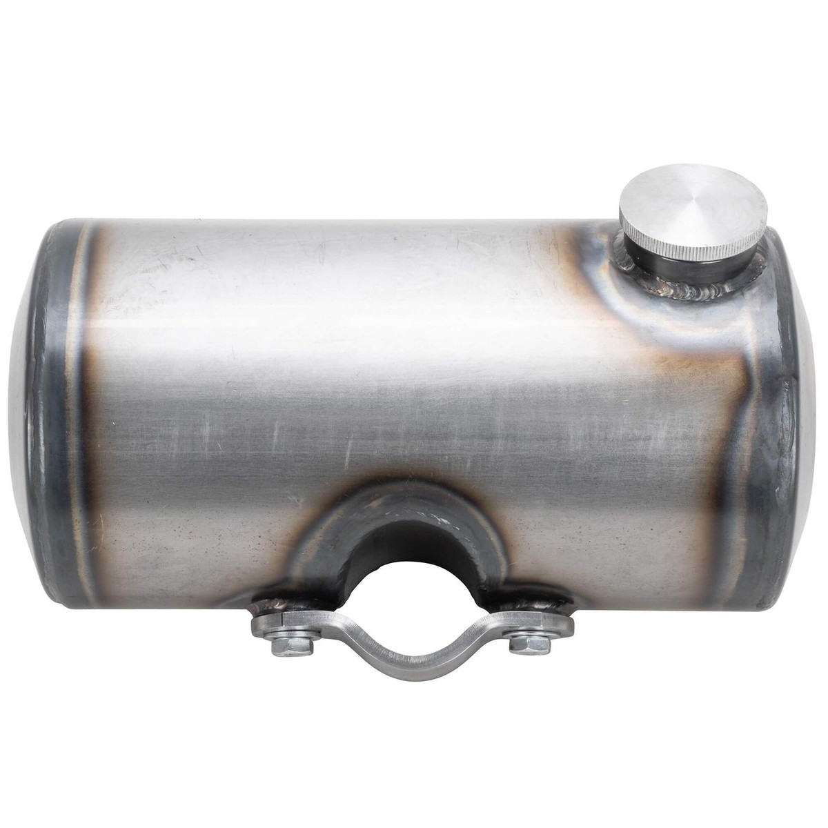 Lowbrow Customs Dished Clamp-On Steel Motorcycle Oil Tank for