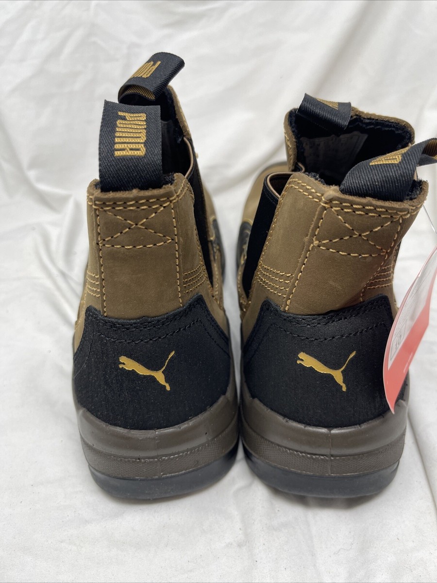 Puma Safety Mens Tanami Steel Toe Mid EH WP Brown Leather Work