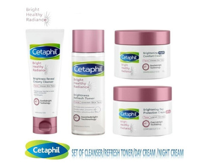 Cetaphil Bright Healthy Radiance Skincare Cleanser Toner Day & Night Cream DHL