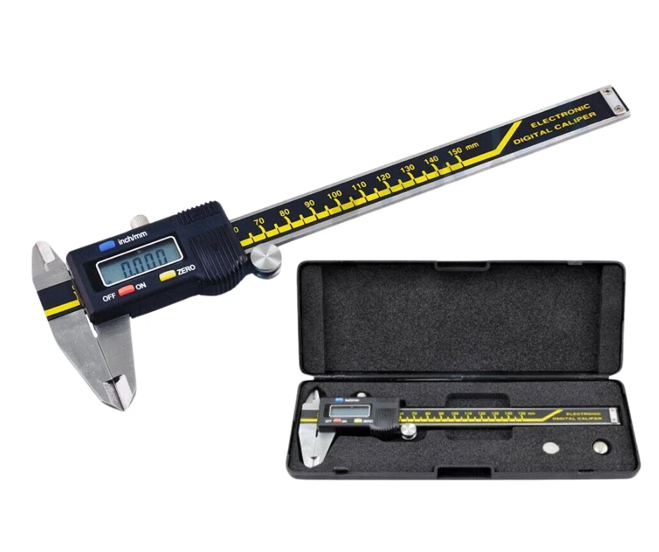 ROLSON 150mm Digital Caliper INTERNAL & EXTERNAL DEPTH Measuring Tool Pipe Gap Gauge