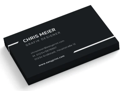 INFOWERK Visitenkarten gestalten - 1-seitig - schwarz weiß - Frame - personalisieren