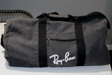 Ray-Ban Canvas Duffel Gym Bag Weekender 20" x 13" Gray/Black