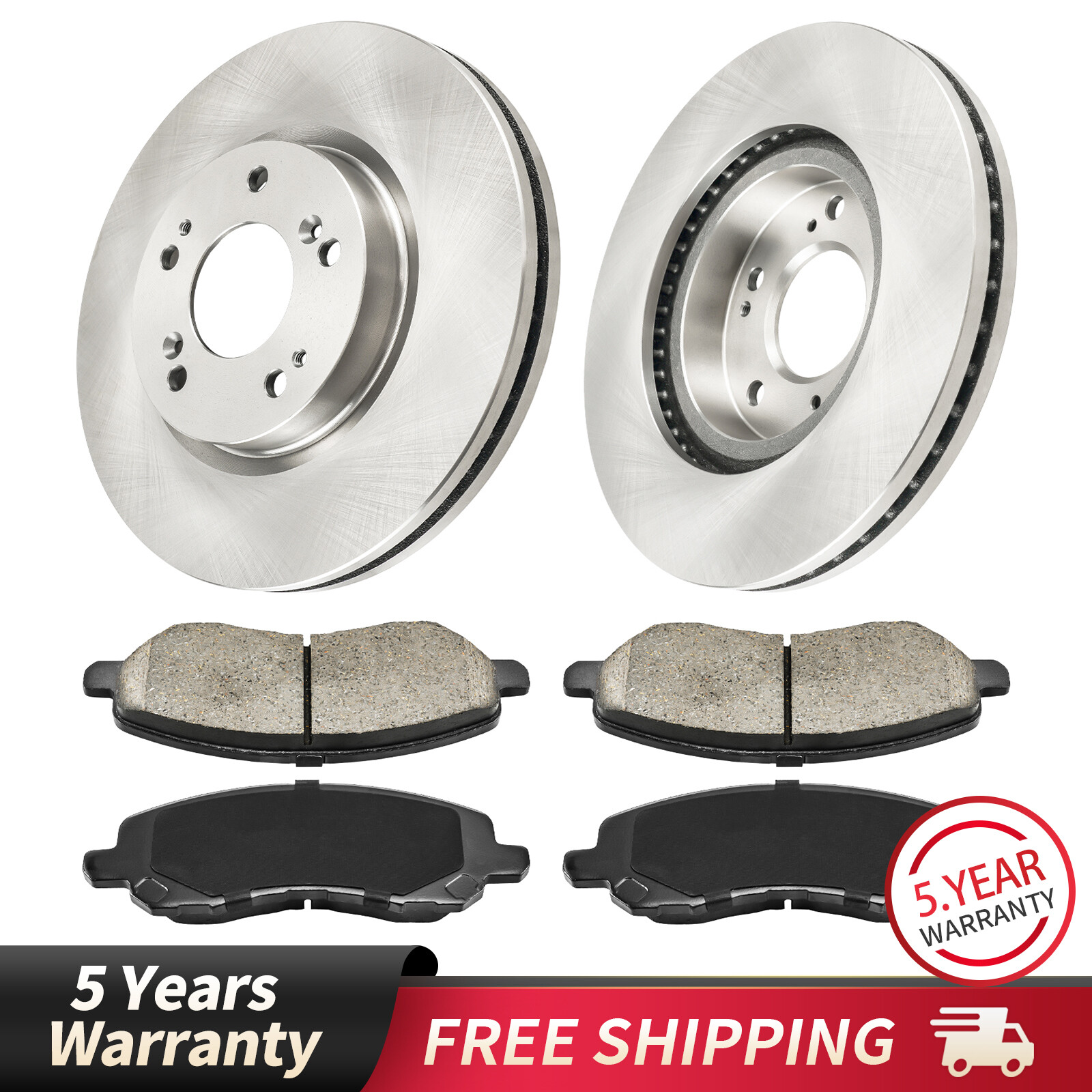 294mm Front Disc Rotors + Ceramic Brake Pads For Chrysler Sebring 2007 2008-2010