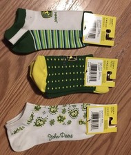 John Deere Socks Women  s Size 4-10 3 pair Set Brand New With Tags